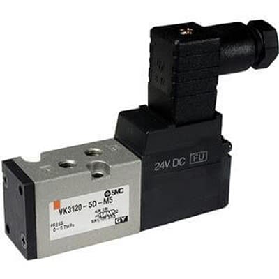 SMC Pneumatic Solenoid Valve - Solenoid M5 x 0.8 VK3000 Series 24V dc [VK3120-5D-M5-Q]; 362-980