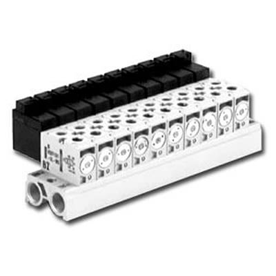 SMC VQD1000 series 3 station M5 Manifold Base, VV4QD15-03M5-Q [VV4QD15-03M5-Q]; 363-047