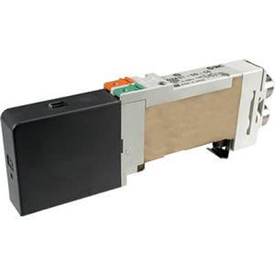 SMC 2 Position Double Pneumatic Solenoid Valve - Double Solenoid One-Touch Fitting 6 mm SQ2000 Series 24V dc [SQ2231D-51-C6-Q]; 363-284