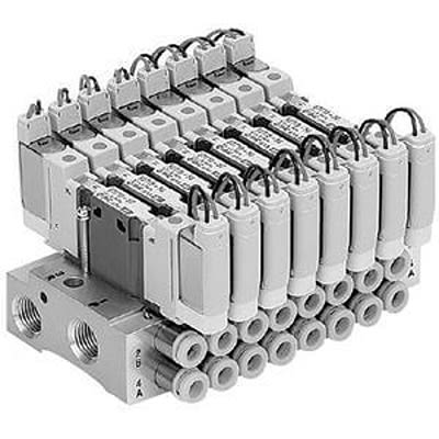 SMC S0700 series 5 station One-Touch Fitting 4 mm Manifold Base, SS0755-04C4FC [SS0755-05C4FC]; 363-300