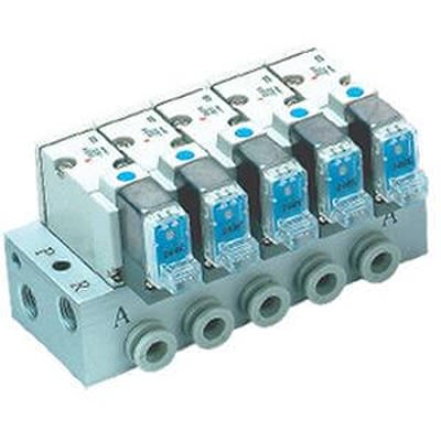 SMC SYJ500 series 4 station G 1/8 Manifold Base, SS3YJ5-20-06-00F-Q [SS3YJ5-20-06-00F-Q]; 363-311