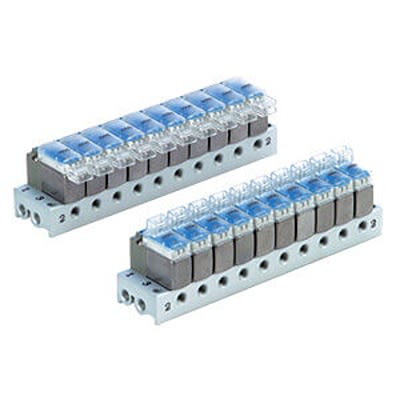 SMC VV100 series 7 station M5 x 0.8 Manifold Base, VV100-S41-07-M5 [VV100-S41-07-M5]; 363-554