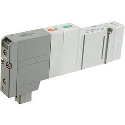 SMC 2 Position Single Solenoid Pneumatic Solenoid Valve - Solenoid SV1100R Series 24V dc [SV1100R-5FUD]; 363-585