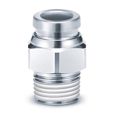 SMC KQG Series Male Connector, 4 mm to M5 x 0.8, Threaded-to-Tube Connection Style, KQG2H04-M5 [KQG2H04-M5]; 363-701