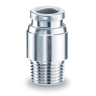 SMC KQG Series Male Connector, 6 mm to R 1/4 Male, Threaded-to-Tube Connection Style, KQG2S06-01-F [KQG2S06-01-F]; 363-725