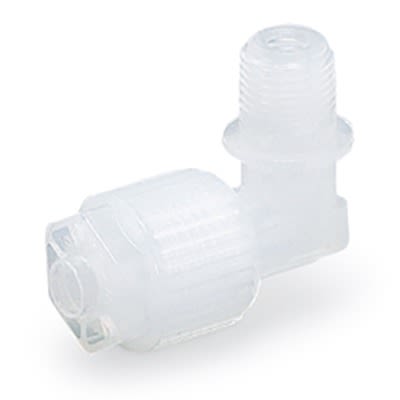 SMC LQ1 Series Elbow Fitting, 6 mm to R 1/8 Male, Threaded-to-Tube Connection Style, LQ1L21-M [LQ1L21-M]; 363-769
