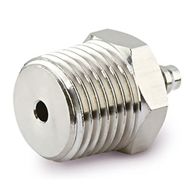 SMC M Series Barb Fitting, R 1/8 to R 1/8, Threaded-to-Tube Connection Style, M-01AN-6 [M-01AN-6]; 363-775