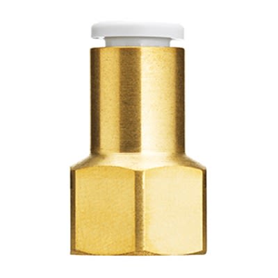 SMC KQ2 Series Female Connector, 10 mm to Rc 1/4 Female, Threaded-to-Tube Connection Style, KQ2F10-02N [KQ2F10-02N]; 363-807