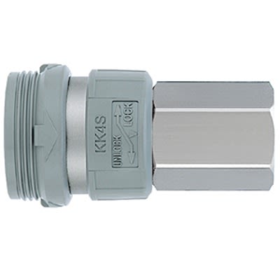 SMC Stainless Steel Female Coupler Nipple, 1/8 in Female Nut [KK3S-01F]; 363-940