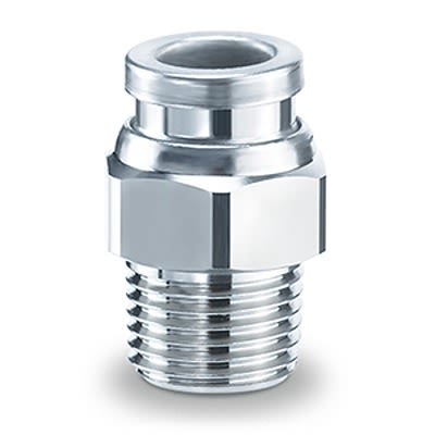 SMC KQB Series Branch Tee, 12 mm to R 3/8 Male, Threaded-to-Tube Connection Style, KQB2H12-03S [KQB2H12-03S]; 363-999