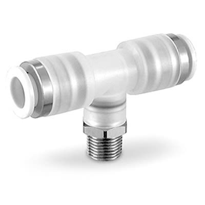 SMC KPG Series Union Tee, 10 mm to 10 mm, Tube-to-Tube Connection Style, KPGT10-00 [KPGT10-00]; 364-047