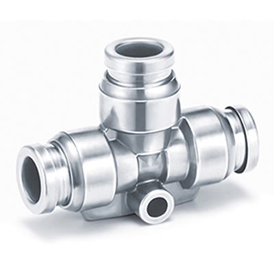 SMC KQG Series Union Tee, 12 mm to 12 mm, Tube-to-Tube Connection Style, KQG2T12-00 [KQG2T12-00]; 364-107