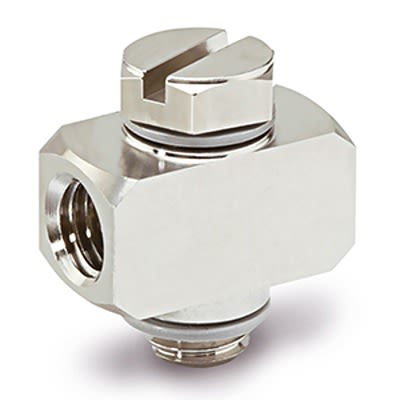 SMC MS Series T Fitting, M5 Female to M5 Male, Threaded-to-Tube Connection Style, MS-5UT [MS-5UT]; 364-163