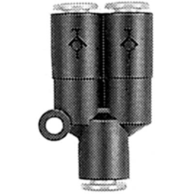SMC KC Series Y Fitting, 6 mm to 6 mm, Tube-to-Tube Connection Style, KCU06-00 [KCU06-00]; 364-306