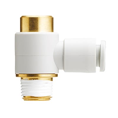 SMC KQ2 Series Hexagon Socket Head Male Connector, 12 mm to R 1/2 Male, Threaded-to-Tube Connection Style, KQ2VS12-04AS [KQ2VS12-04AS]; 364-459