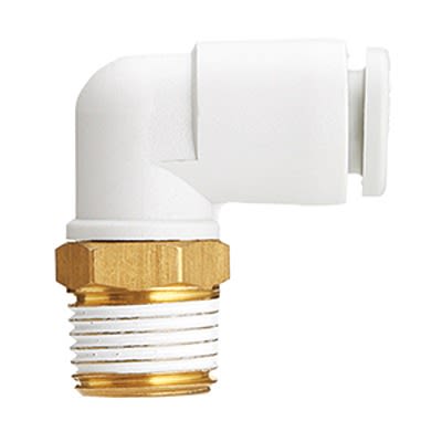 SMC KQ2L Series Elbow Fitting, 6 mm to G 1/4, Threaded-to-Tube Connection Style, KQ2L06-G02N1 [KQ2L06-G02N1]; 364-564