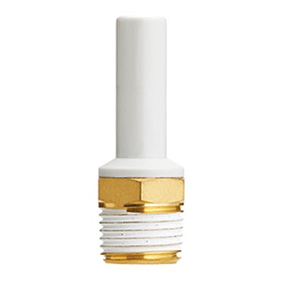 SMC KQ2 Series Straight Threaded Adaptor, 10 mm to R 3/8 Male, Threaded-to-Tube Connection Style, KQ2N10-03AS [KQ2N10-03AS]; 364-618