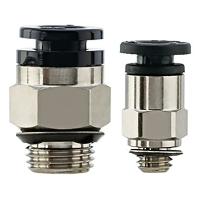 SMC KAH Series Male Connector, Push In 8 mm to R 1/8, Threaded-to-Tube Connection Style, KAH12-U03 [KAH12-U03]; 364-671