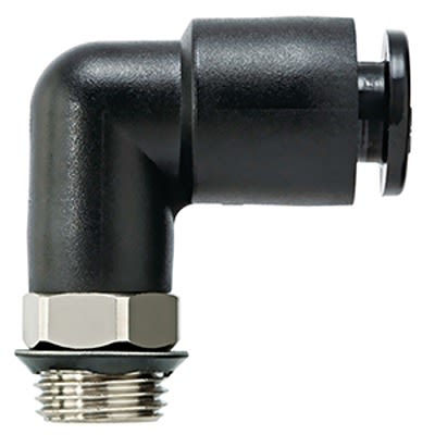 SMC KAL Series Elbow Fitting, 6 mm to M5 x 0.8 Male, Threaded-to-Tube Connection Style, KAL06-M5 [KAL06-M5]; 364-674
