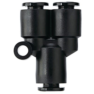 SMC KA Series Union Y, 6 mm to 6 mm, Tube-to-Tube Connection Style, KAU06-00 [KAU06-00]; 364-686