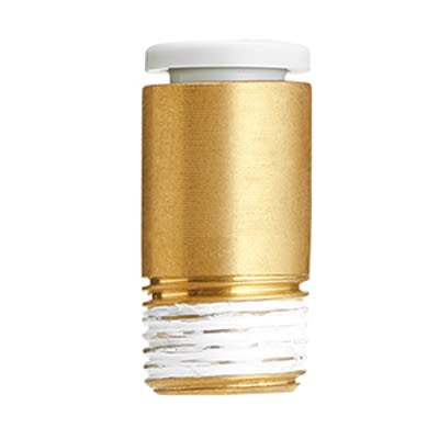 SMC KQ2S Series Hexagon Socket Head Male Connector, 10 mm to R 1/4, Threaded-to-Tube Connection Style, KQ2S10-02NS [KQ2S10-02NS]; 364-729