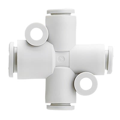 SMC KQ2TY Series Cross Tube-to-Tube Adaptor, 6 mm to 8 mm, Tube-to-Tube Connection Style, KQ2TY06-08A [KQ2TY06-08A]; 364-752
