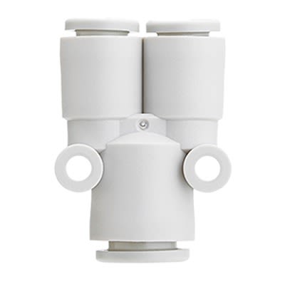 SMC KQ2U Series Union Y, 2 mm to 4 mm, Tube-to-Tube Connection Style, KQ2U02-04A [KQ2U02-04A]; 364-756
