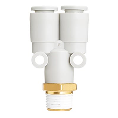 SMC KQ Series Elbow Fitting, Push In 12 mm to G 1/2 Male, Threaded-to-Tube Connection Style, KQ2U04-M5N [KQ2U04-M5N]; 364-763