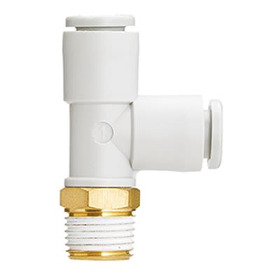 SMC KQ2Y Series Tee Tube-to-Tube Adaptor, 10 mm to R 1/4, Threaded-to-Tube Connection Style, KQ2Y10-02NS [KQ2Y10-02NS]; 364-877