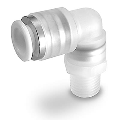 SMC KPL Series Elbow Fitting, 12 mm to 12 mm, Threaded-to-Tube Connection Style, KPL12-00 [KPL12-00]; 365-006