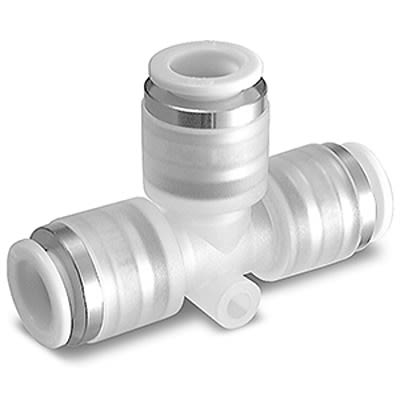 SMC KPT Series Union Tee, 8 mm to 8 mm, Threaded-to-Tube Connection Style, KPT08-00 [KPT08-00]; 365-027