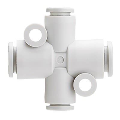 SMC KQ2 Series Cross Tube-to-Tube Adaptor, 10 mm to 12 mm, Tube-to-Tube Connection Style, KQ2TX10-12A [KQ2TX10-12A]; 365-324