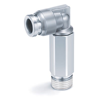 SMC KQB2 Series Extended Male Union, 12 mm to G 1/4, Threaded-to-Tube Connection Style, KQB2W12-G02 [KQB2W12-G02]; 365-389