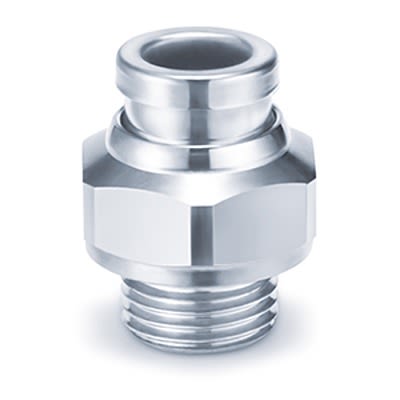 SMC KFG2 Series Male Connector, 6 mm to R 1/8 Male, Threaded-to-Tube Connection Style, KQG2H06-01-F [KQG2H06-01-F]; 365-399