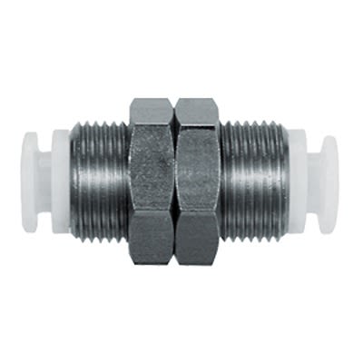 SMC KG Series Bulkhead Union, 6 mm to 6 mm, Tube-to-Tube Connection Style, 10-KGE06-00 [10-KGE06-00]; 365-404