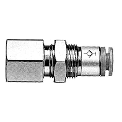SMC KC Series Bulkhead, 6 mm to Rc 1/4, Threaded-to-Tube Connection Style, KCE06-02 [KCE06-02]; 365-448