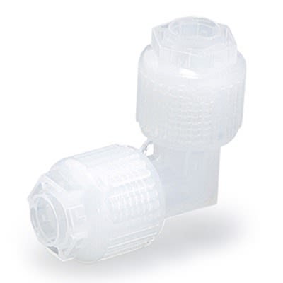 SMC LQ1 Series Elbow Fitting, 6 mm to 6 mm, Tube-to-Tube Connection Style, LQ1E21 [LQ1E21]; 365-508