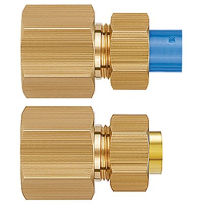 SMC KF Series Female Connector, 8 mm to Rc 1/4, Threaded-to-Tube Connection Style, KFF08U-02 [KFF08U-02]; 365-520