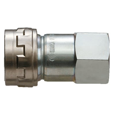 SMC Steel Female Pneumatic Quick Connect Coupling, Rc 1/2 Female Threaded [KK130S-04F]; 365-634
