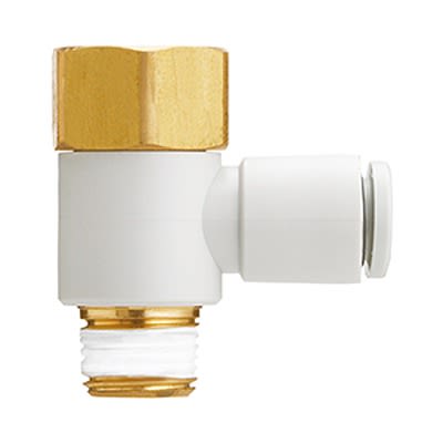 SMC KQ2VF Series Female Elbow, 8 mm, Threaded-to-Tube Connection Style, KQ2VF08-03AS [KQ2VF08-03AS]; 365-804