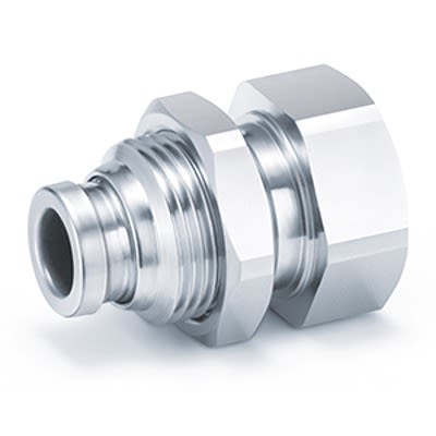 SMC KQB2E Series Bulkhead, 12 mm, Threaded-to-Tube Connection Style, KQB2E12-G03 [KQB2E12-G03]; 365-822