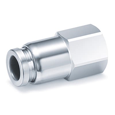 SMC KQB2F Series Female Connector, 8 mm, Threaded-to-Tube Connection Style, KQB2F08-G03 [KQB2F08-G03]; 365-831