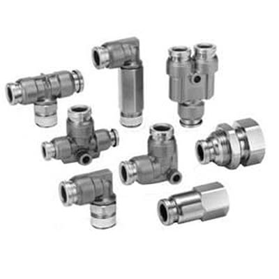 SMC KQB2L Series Elbow Fitting, 8 mm, Threaded-to-Tube Connection Style, KQB2L08-01-F [KQB2L08-01-F]; 365-864