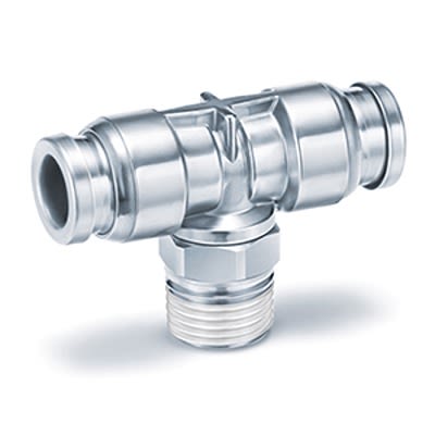 SMC KQG2T Series Branch Tee, 16 mm, Threaded-to-Tube Connection Style, KQG2T12-04S [KQG2T16-04S]; 365-897