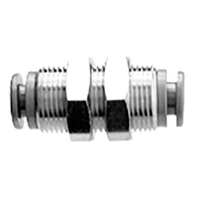 SMC KRE Series Bulkhead Union, 10 mm to 10 mm, Tube-to-Tube Connection Style, KRE10-00 [KRE10-00]; 365-967