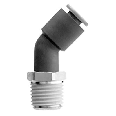SMC KRK Series Elbow Fitting, 8 mm, Threaded-to-Tube Connection Style, KRK08-02S [KRK08-02S]; 365-976