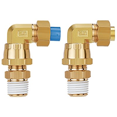 SMC Steel Pneumatic Quick Connect Coupling, R 1/4 Male 8mm Threaded, Tube [KFV10U-02S]; 366-080