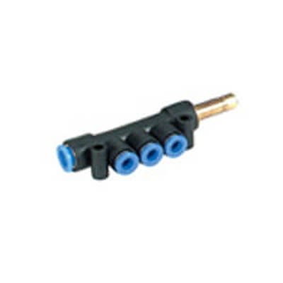 SMC KM15 4 Outlet Pneumatic Manifold Fitting 10mm 8mm [KM15-08-10-3]; 366-164
