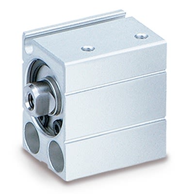 SMC Pneumatic Piston Rod Cylinder - CUJB20-50D, 20mm Bore, 50mm Stroke, CUJ Series, Double Acting [CUJB20-50D]; 369-285
