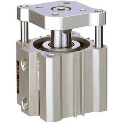 SMC Pneumatic Guided Cylinder - CDQMB40-50, 40mm Bore, 50mm Stroke, CQM Series, Double Acting [CDQMB40-50]; 369-535